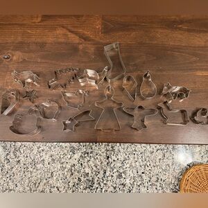 Vintage set of Metal  and Plastic Cookie Cutters